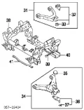 Bota de proteção de suporte esférico inferior Mitsubishi Pajero V80