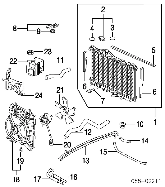 Motor de ventilador do sistema de esfriamento 19030PY3003 Honda