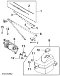 Motor de limpador pára-brisas do pára-brisas Suzuki Grand Vitara FT, HT