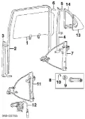 Motor de acionamento de vidro da porta dianteira esquerda Hyundai Sonata EU4