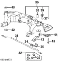 Bloco silencioso (coxim) de viga dianteira (de plataforma veicular) Hyundai Sonata 