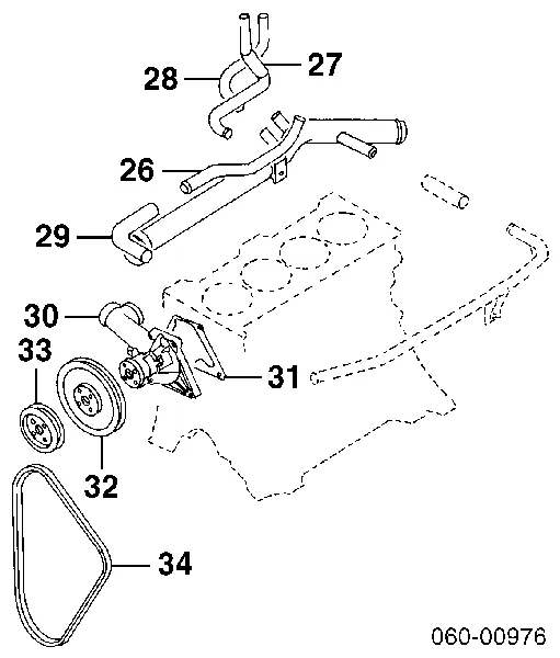 Bomba de água (bomba) de esfriamento Hyundai Getz