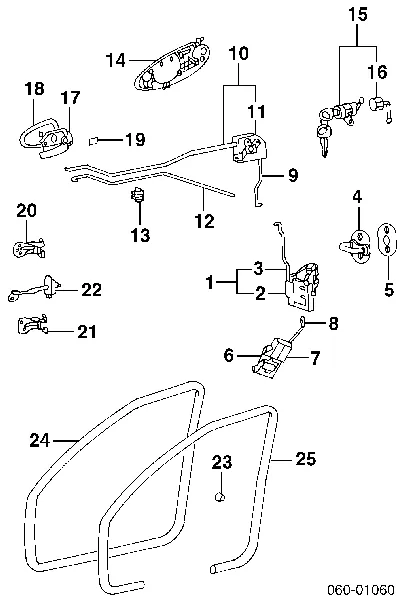 Fecho da porta dianteira esquerda Hyundai Sonata IV