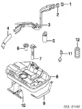 Elemento de turbina da bomba de combustível Hyundai Sonata NF