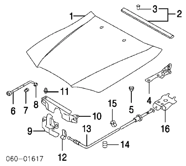 Fecho da capota 8113025010 Hyundai/Kia