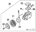 Acoplamento (bobina magnética) do compressor de aparelho de ar condicionado Hyundai Sonata EF