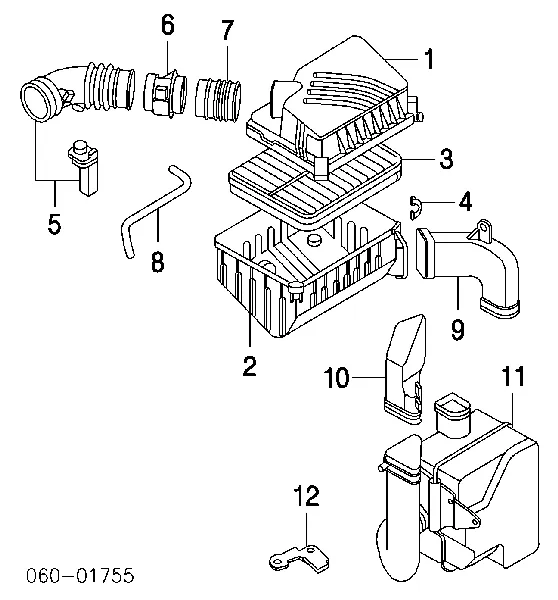 Sensor de fluxo (consumo) de ar, medidor de consumo M.A.F. - (Mass Airflow) AMMQ19683 Magneti Marelli
