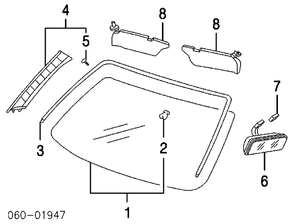 Moldura de pára-brisas Hyundai Sonata IV