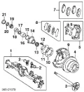 Suporte do freio traseiro direito Toyota Land Cruiser J10