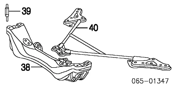 Viga de suspensão dianteira (plataforma veicular) Lexus IS E1