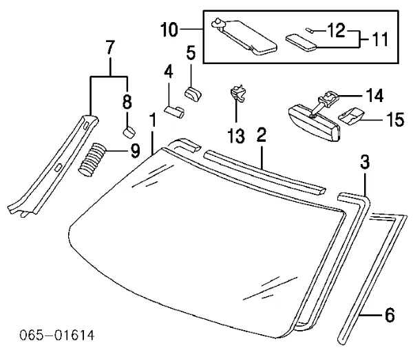 Moldura de pára-brisas 7553353020 Toyota