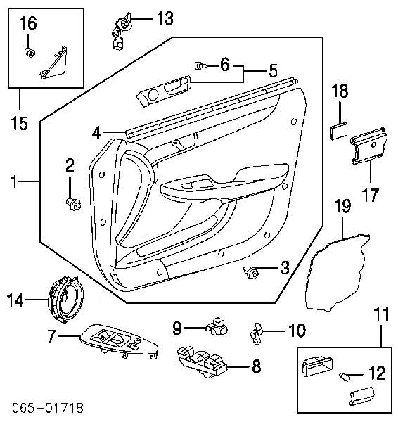 Sensor de fechamento de portas (interruptor de fim de carreira) 8423160070 Toyota