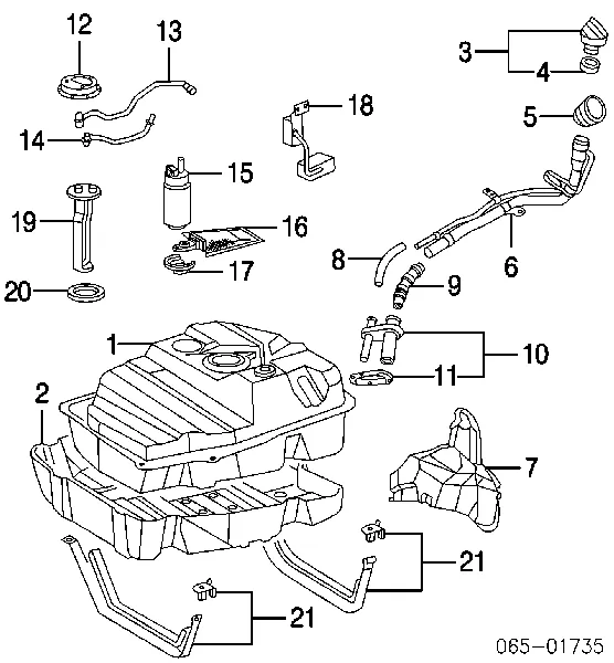Sensor do nível de combustível no tanque Toyota Land Cruiser 100