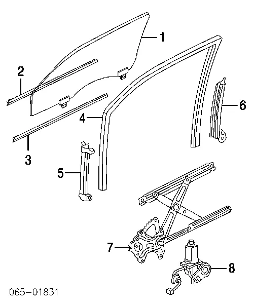 Vidro da porta dianteira direita 6810130752 Toyota