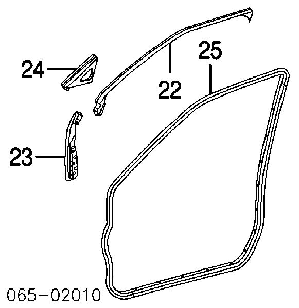 Compactador da porta dianteira esquerda (na porta) 6786250030 Toyota
