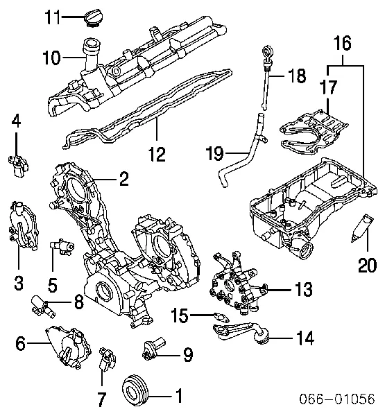 Vedante da tampa de válvulas de motor esquerdo 13270AR010 Nissan/Infiniti