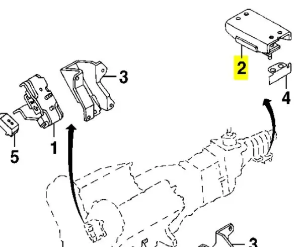Coxim de transmissão (suporte da caixa de mudança) 8971338660 Isuzu