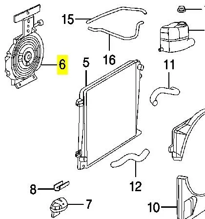 Ventilador elétrico de esfriamento montado (motor + roda de aletas) Ford Explorer 