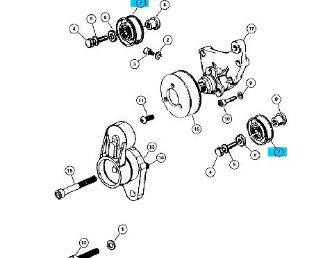 Rolo parasita da correia de transmissão 05003567AA Chrysler