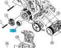 Rolo de reguladora de tensão da correia de transmissão Chrysler Voyager 