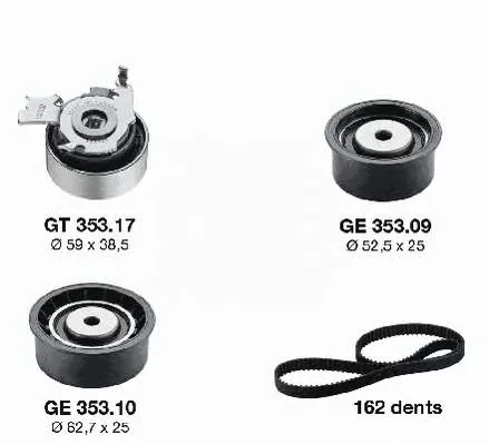 Correia do mecanismo de distribuição de gás, kit 530044310 LUK