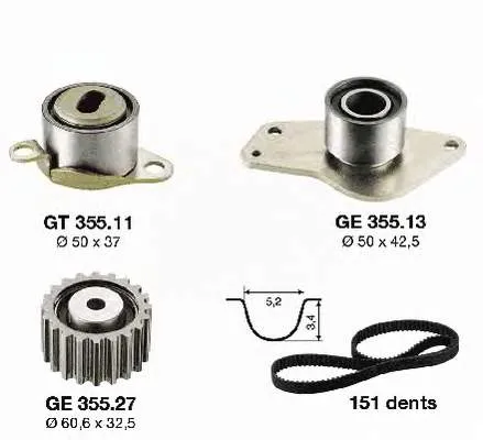 Correia do mecanismo de distribuição de gás, kit 530018510 LUK