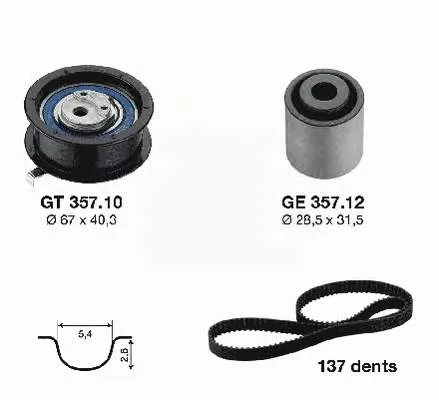 Correia do mecanismo de distribuição de gás, kit 530008510 LUK