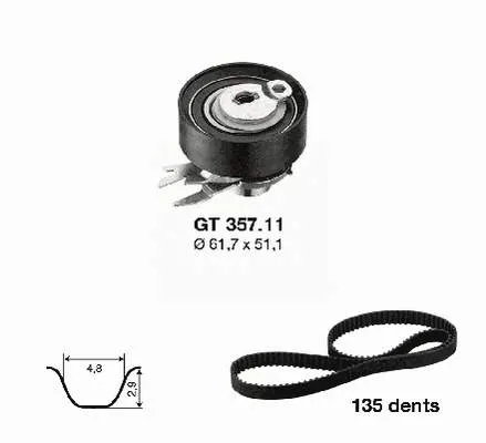 Correia do mecanismo de distribuição de gás, kit 530016610 LUK