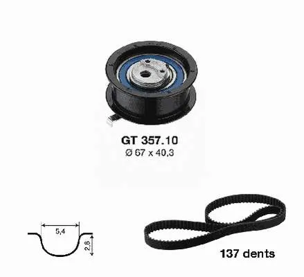 Correia do mecanismo de distribuição de gás, kit 530016410 LUK