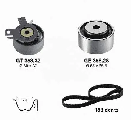 Correia do mecanismo de distribuição de gás, kit 530022210 LUK