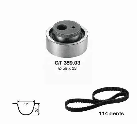 Correia do mecanismo de distribuição de gás, kit 530025810 LUK
