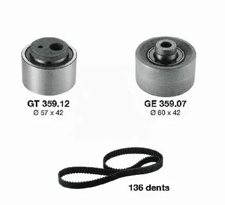 Correia do mecanismo de distribuição de gás, kit 530009510 LUK