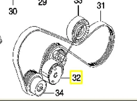 Rolo de reguladora de tensão da correia de transmissão 331316171277 Magneti Marelli