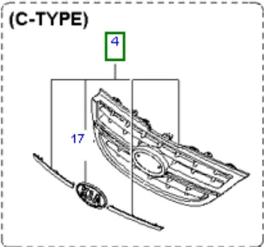 Grelha do radiador KIA Cerato I