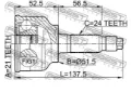 Junta homocinética externa dianteira Hyundai Accent LC