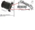 Bloco silencioso de fixação da cremalheira da direção Mazda 3 BK