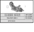 Pino moente (extremidade do eixo) dianteiro direito Ford Transit V184/5