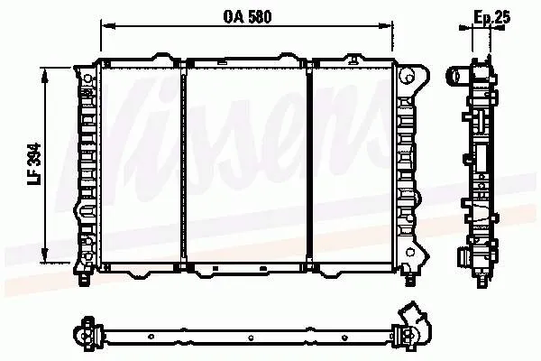 Radiador de esfriamento de motor Alfa Romeo 156 932