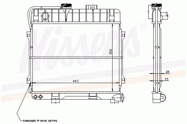 Radiador de esfriamento de motor 60674 Nissens