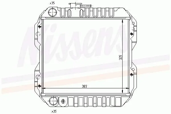 Radiador de esfriamento de motor 1640013081 Toyota
