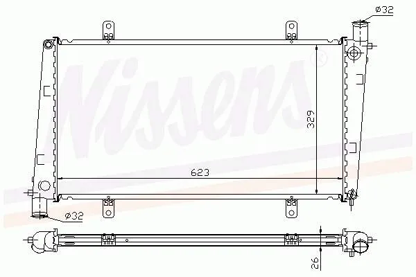Radiador de esfriamento de motor 8602117 Volvo