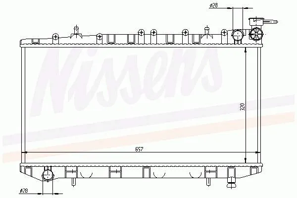 Radiador de esfriamento de motor 62952 Nissens