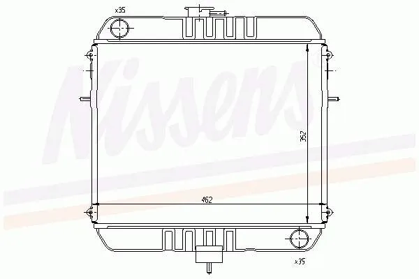 Radiador de esfriamento de motor 63110 Nissens