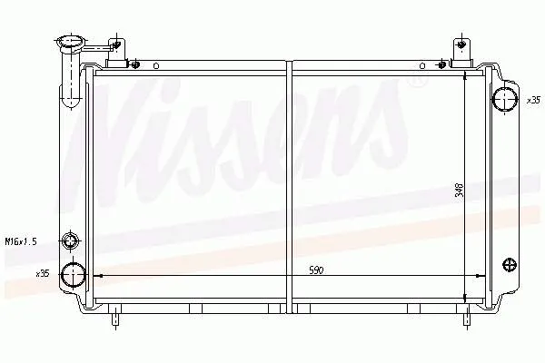 Radiador de esfriamento de motor 62425 Nissens