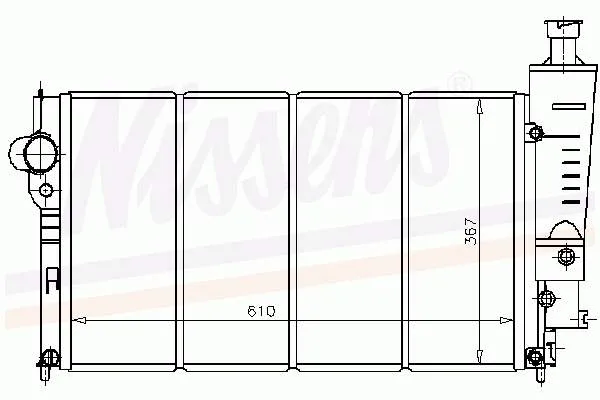 Radiador de esfriamento de motor 63514 Nissens