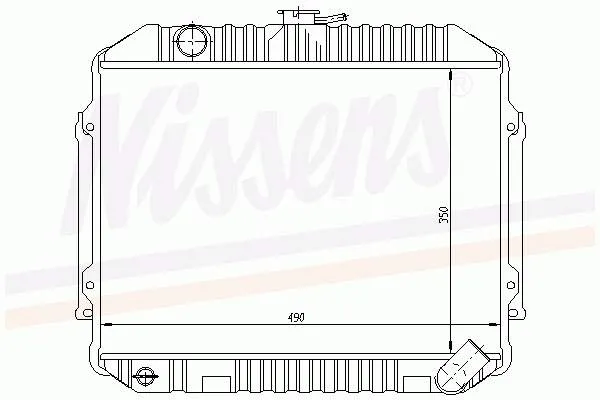 Radiador de esfriamento de motor Mitsubishi Galant IV