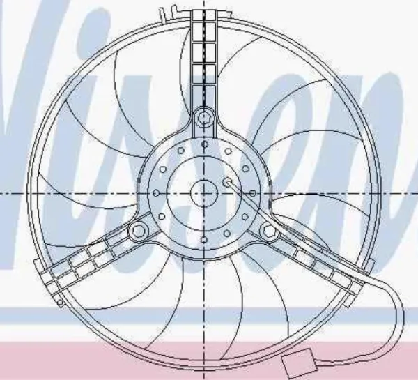 Ventilador elétrico de esfriamento montado (motor + roda de aletas) Audi A4 8D2
