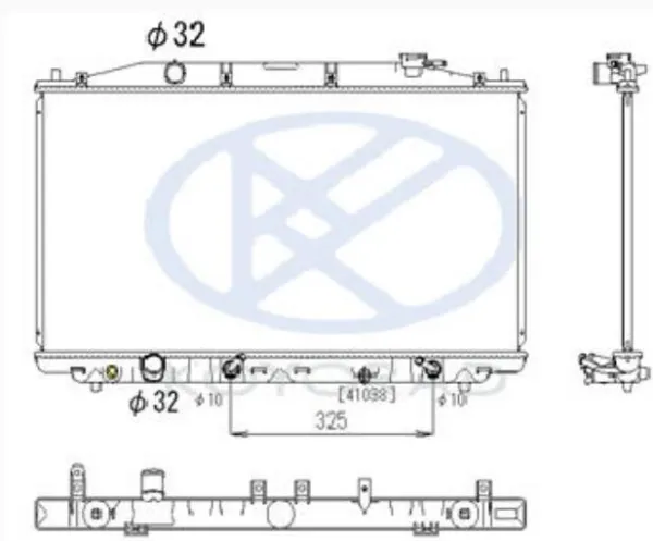Radiador de esfriamento de motor 19010RL6R51 Honda