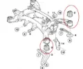 Bloco silencioso de viga traseira (de plataforma veicular) BMW X6 E71