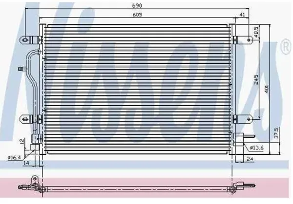 Radiador de aparelho de ar condicionado TP1594583 Tempest
